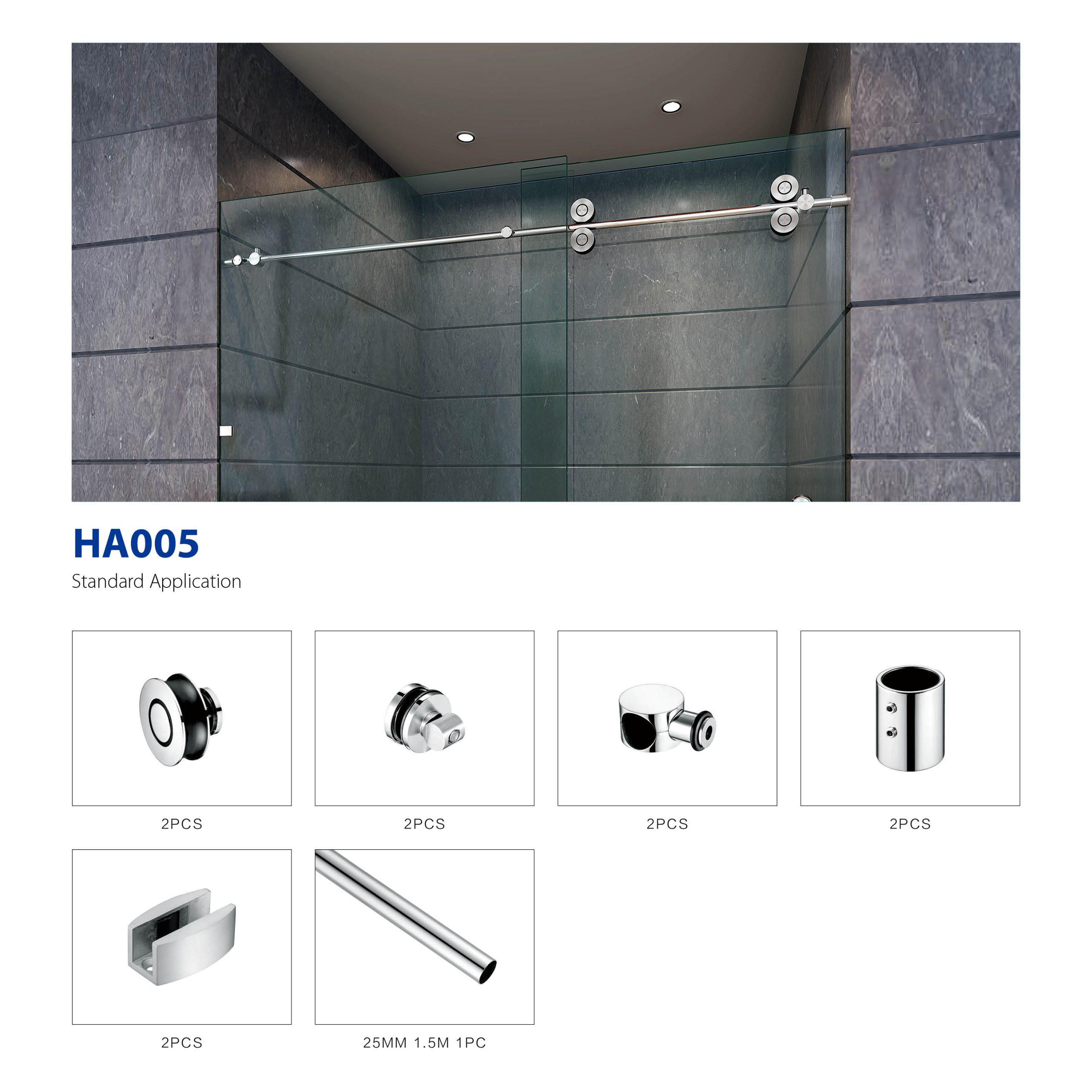 Shower Door Hardware Kit