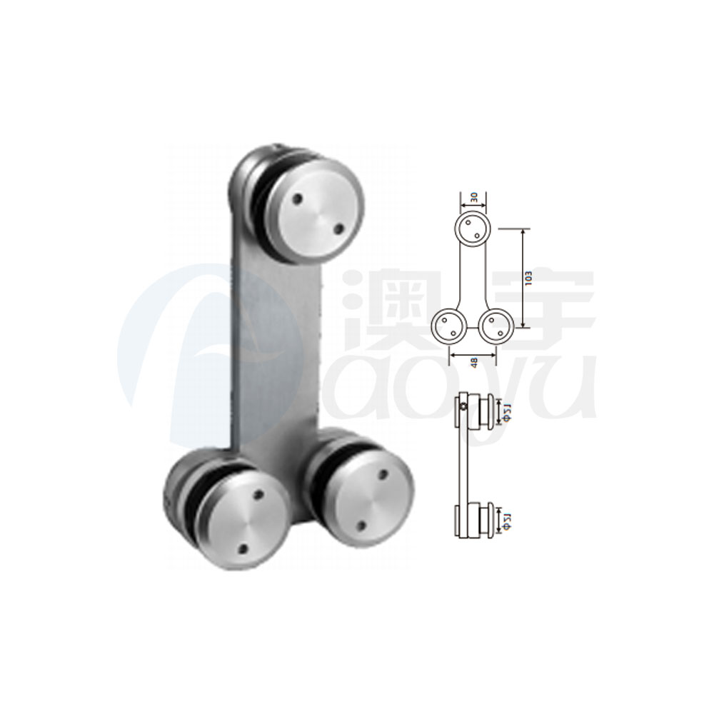 Glass staircase fittings