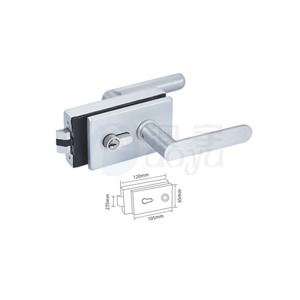 Bottom glass door lock