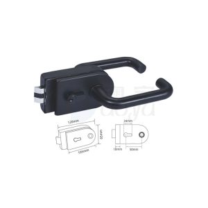 Aluminium glass door lock