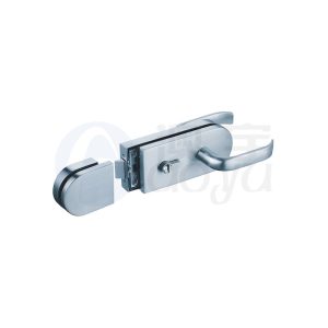Glass door lock with handle