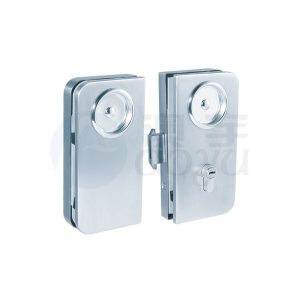 No drilling tempered glass door lock