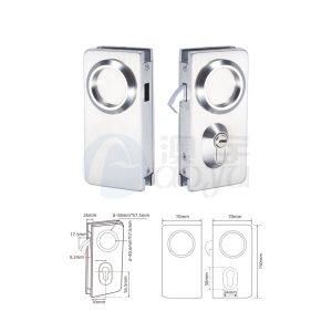 Stainless steel glass door lock