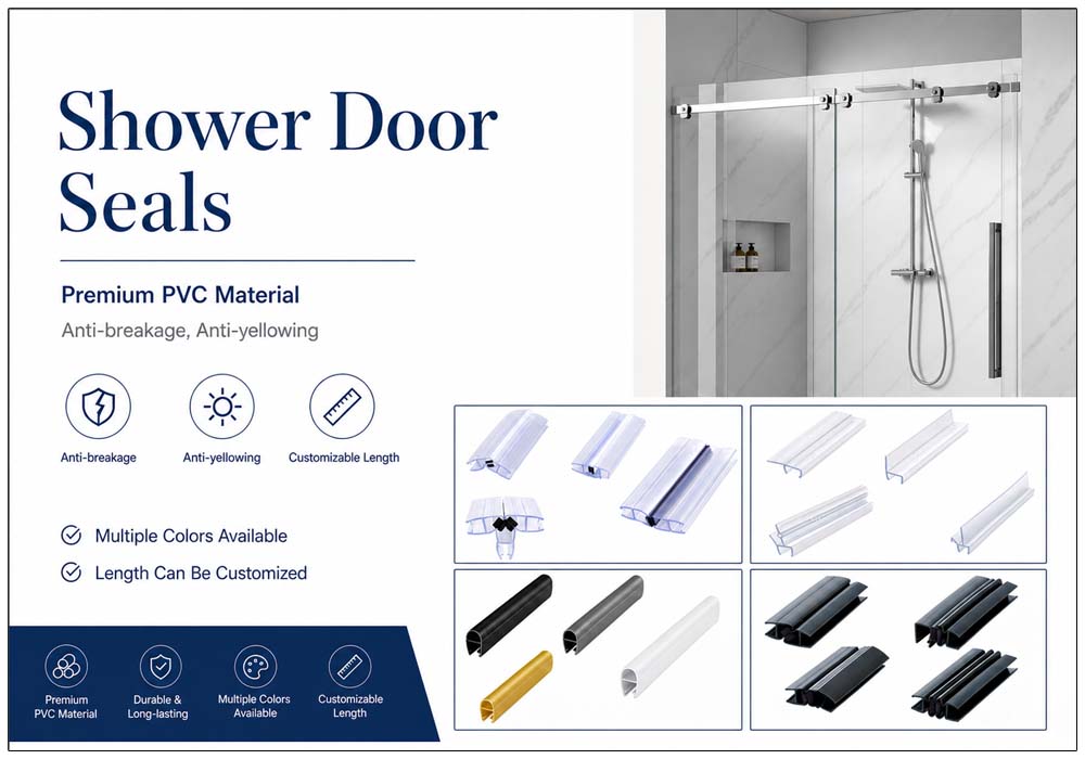 Shower Door Seal Strip PVC Glass Door Seal